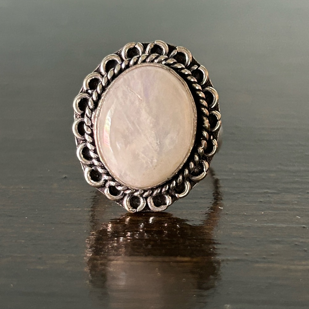 Moonstone adjustable ring
